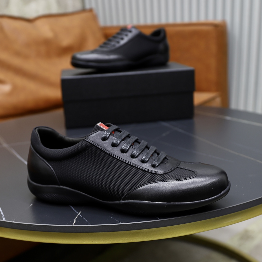 Prada Men's Black Leather Sneakers - Casual, Stylish, and Comfortable 4 i1724688475 5339 0