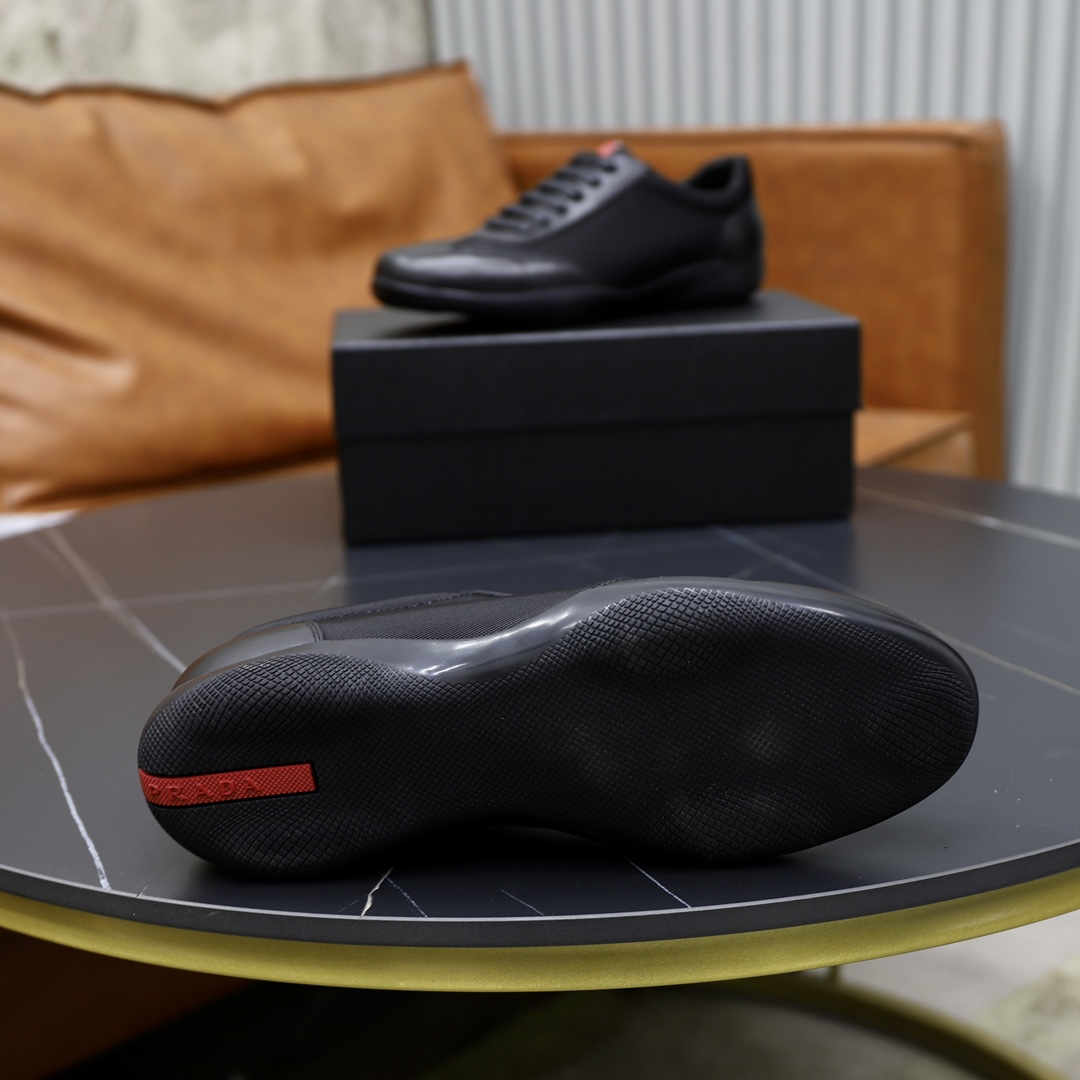 Prada Men's Black Leather Sneakers - Casual, Stylish, and Comfortable 10 i1724688475 9047 7