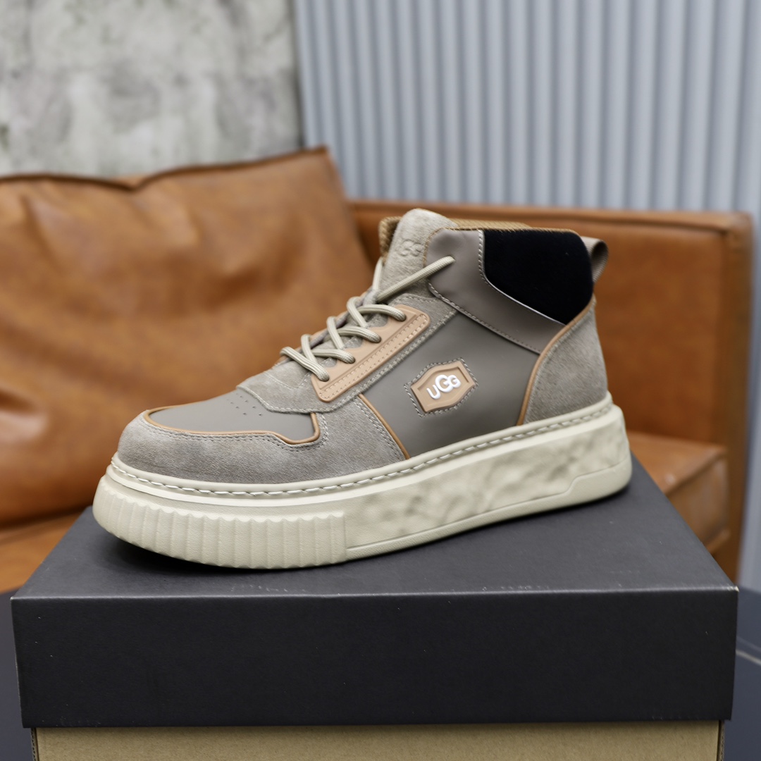 UGG Men's Casual Leather and Wool-Lined High-Top Sneakers, Sizes 39-44 5 i1728749049 8541 4