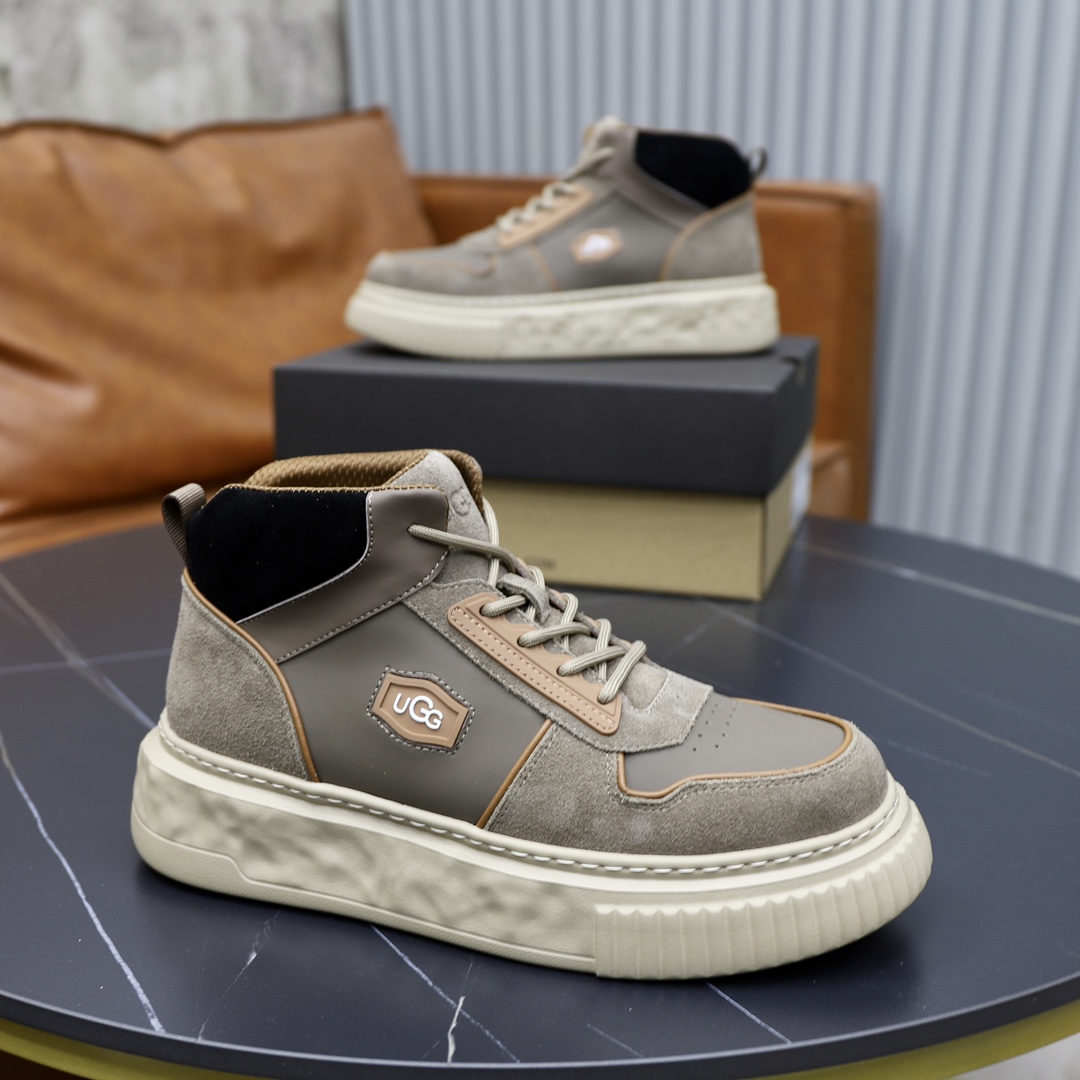 UGG Men's Casual Leather and Wool-Lined High-Top Sneakers, Sizes 39-44 4 i1728749049 9080 1