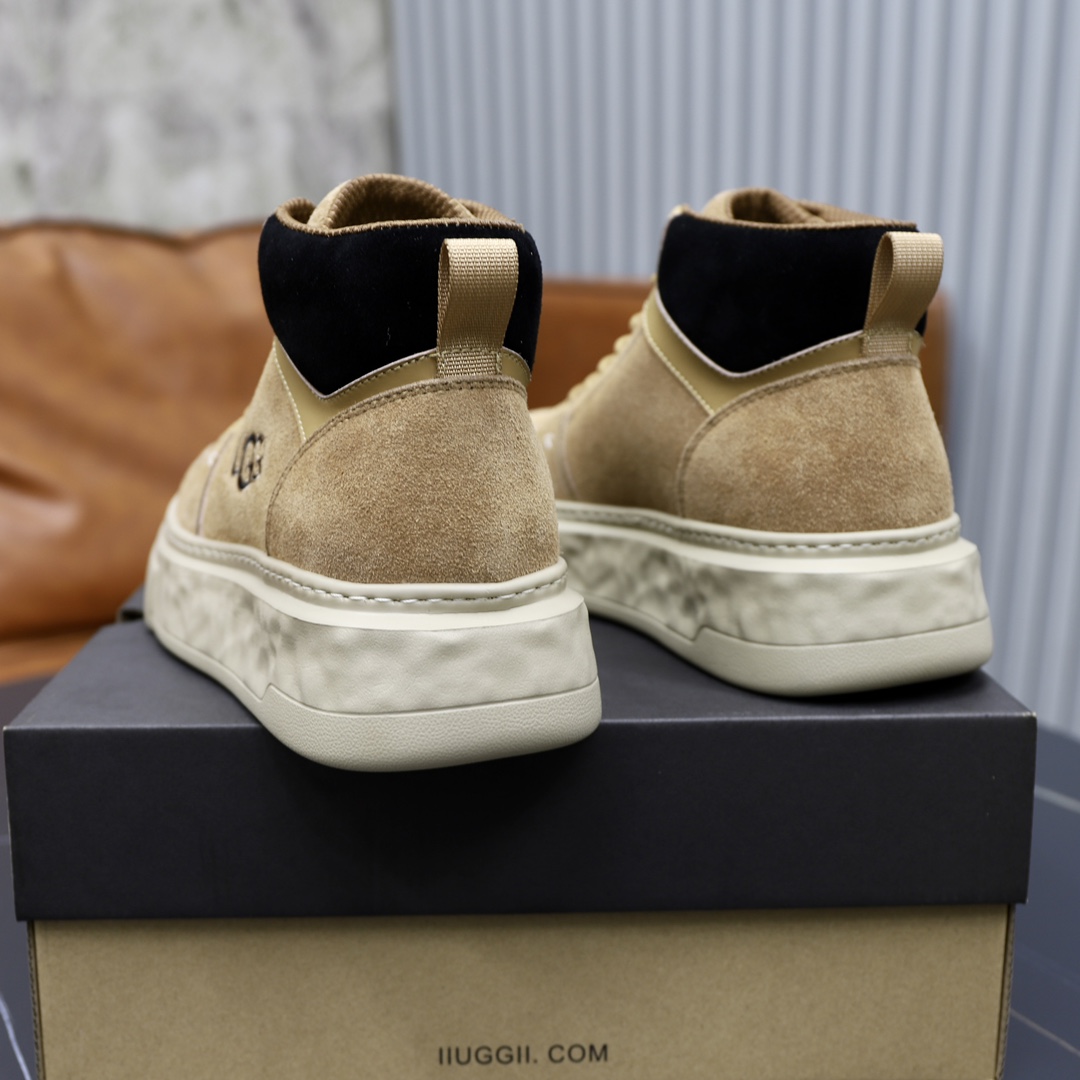 UGG Men's Casual Leather Ankle Boots with Wool Lining - Comfortable & Stylish 9 i1728749290 3586 4