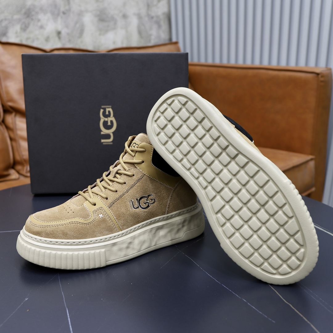 UGG Men's Casual Leather Ankle Boots with Wool Lining - Comfortable & Stylish 10 i1728749290 5920 2