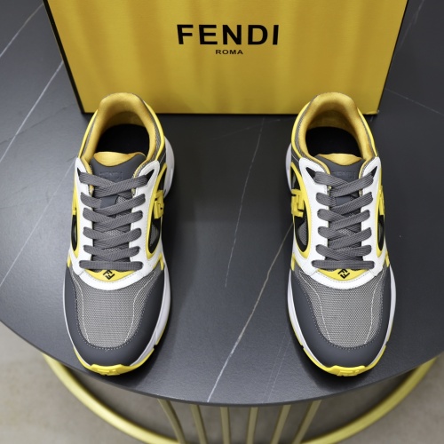 Fendi Men's Nappa Leather & Canvas Logo Sneakers - Stylish & Comfortable