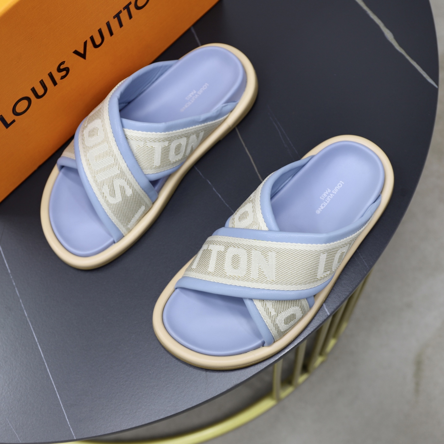 Louis Vuitton Embossed Cross Strap Slides Sandals,Designer Sandals For Women 3 i1740240388752 1540 0 1