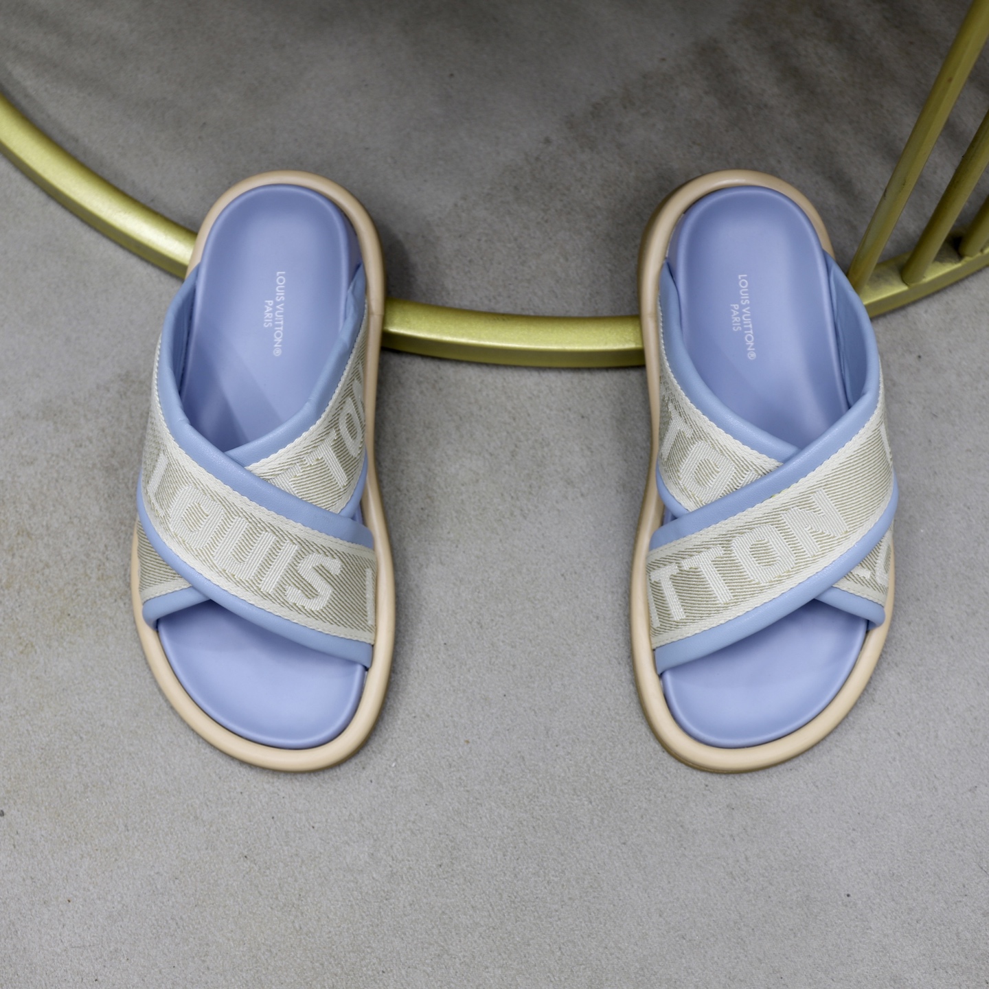 Louis Vuitton Embossed Cross Strap Slides Sandals,Designer Sandals For Women 4 i1740240388752 1829 0 2