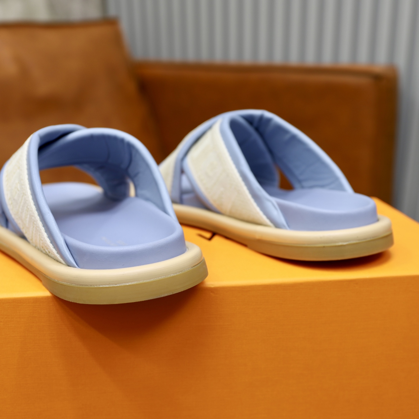 Louis Vuitton Embossed Cross Strap Slides Sandals,Designer Sandals For Women 6 i1740240390933 369 0 4