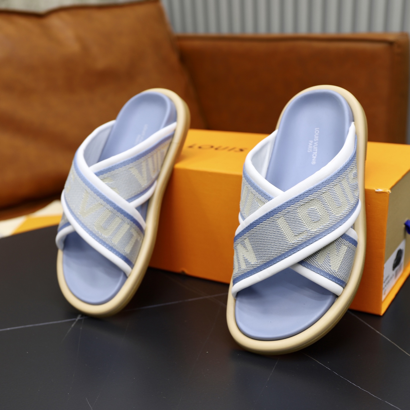 Louis Vuitton Espadrille Flat Sandal, Denim and Woven Cotton, for Women 7 i1740240550672 1502 0 5