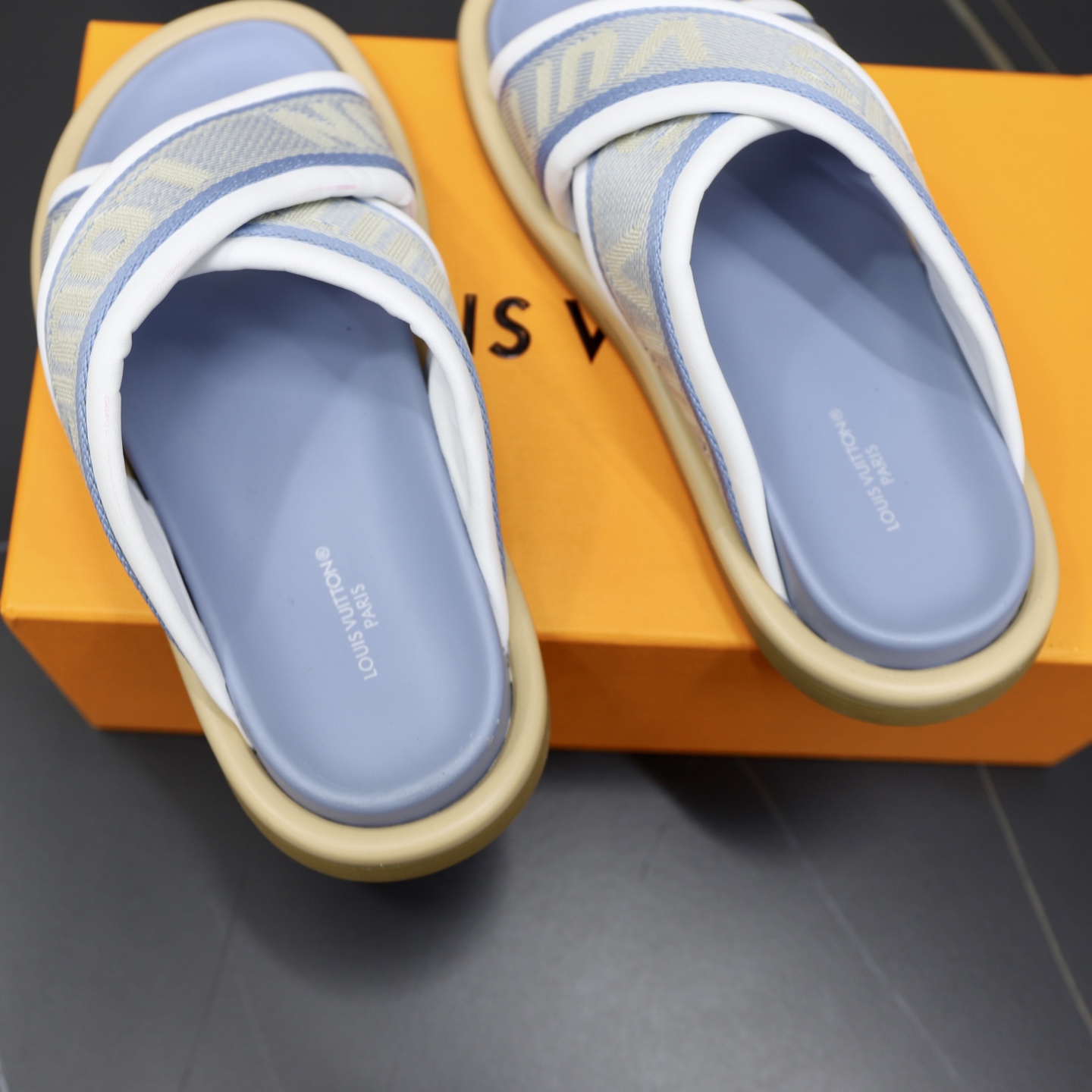Louis Vuitton Espadrille Flat Sandal, Denim and Woven Cotton, for Women 6 i1740240550696 8751 0 4