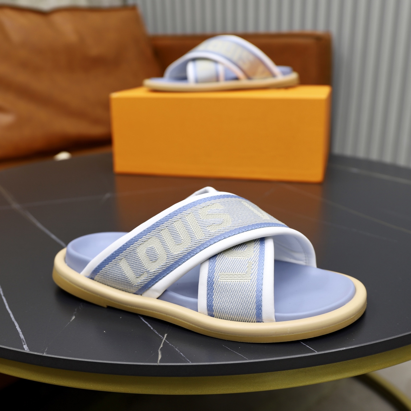 Louis Vuitton Espadrille Flat Sandal, Denim and Woven Cotton, for Women 9 i1740240552354 9678 0 7