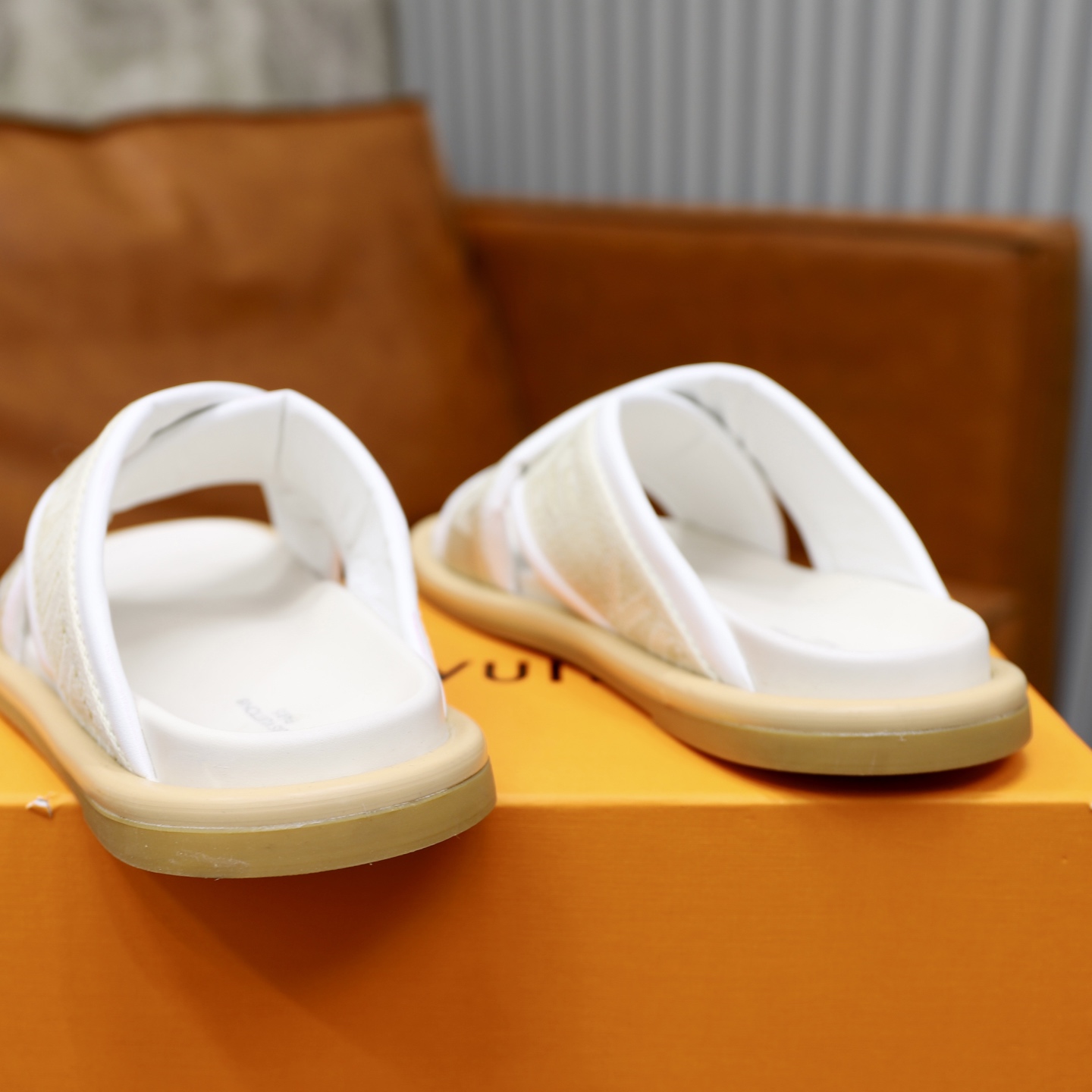Louis Vuitton Embossed Crisscross Sandals, Designer Slides for Women and Men 6 i1740240565756 9407 0 4