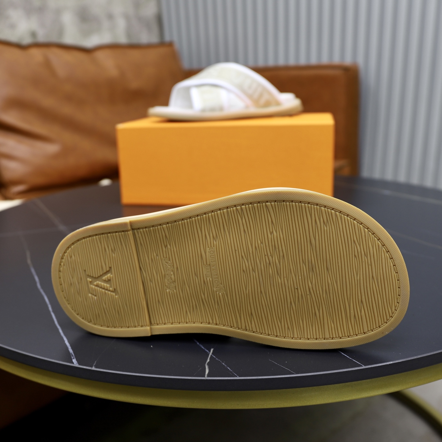 Louis Vuitton Embossed Crisscross Sandals, Designer Slides for Women and Men 10 i1740240565779 3985 0 8