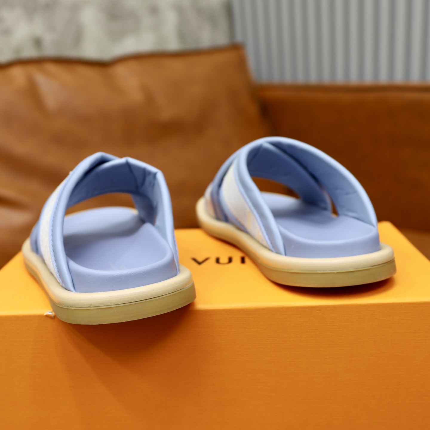 Louis Vuitton Embossed Denim Crossover Sandals - Stylish & Comfortable 6 i1740240578512 93 0 4