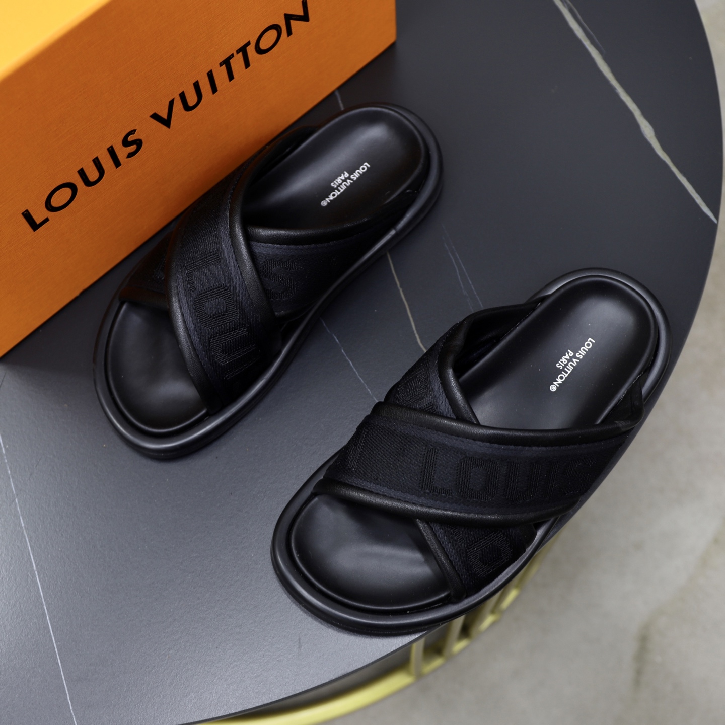 Louis Vuitton Embossed Crossover Sandals - Stylish and Comfortable Slides 3 i1740240592010 1837 0 1