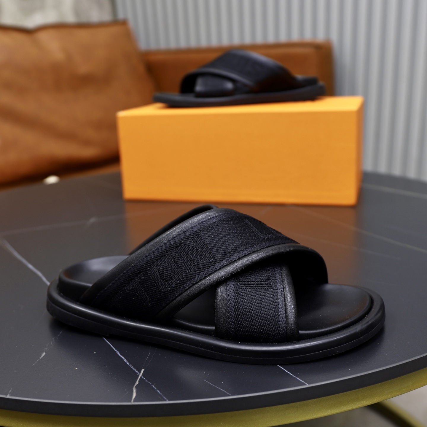 Louis Vuitton Embossed Crossover Sandals - Stylish and Comfortable Slides 9 i1740240592031 3157 0 7