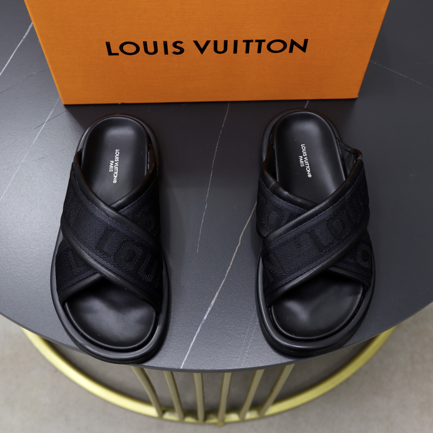 Louis Vuitton Embossed Crossover Sandals - Stylish and Comfortable Slides 2 i1740240593790 6622 0 0