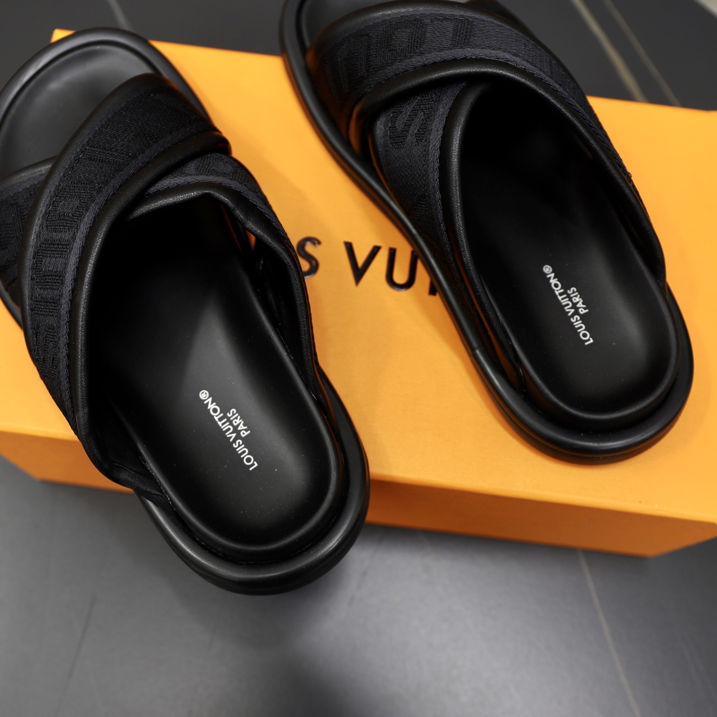 Louis Vuitton Embossed Crossover Sandals - Stylish and Comfortable Slides 6 i1740240593818 9639 0 4