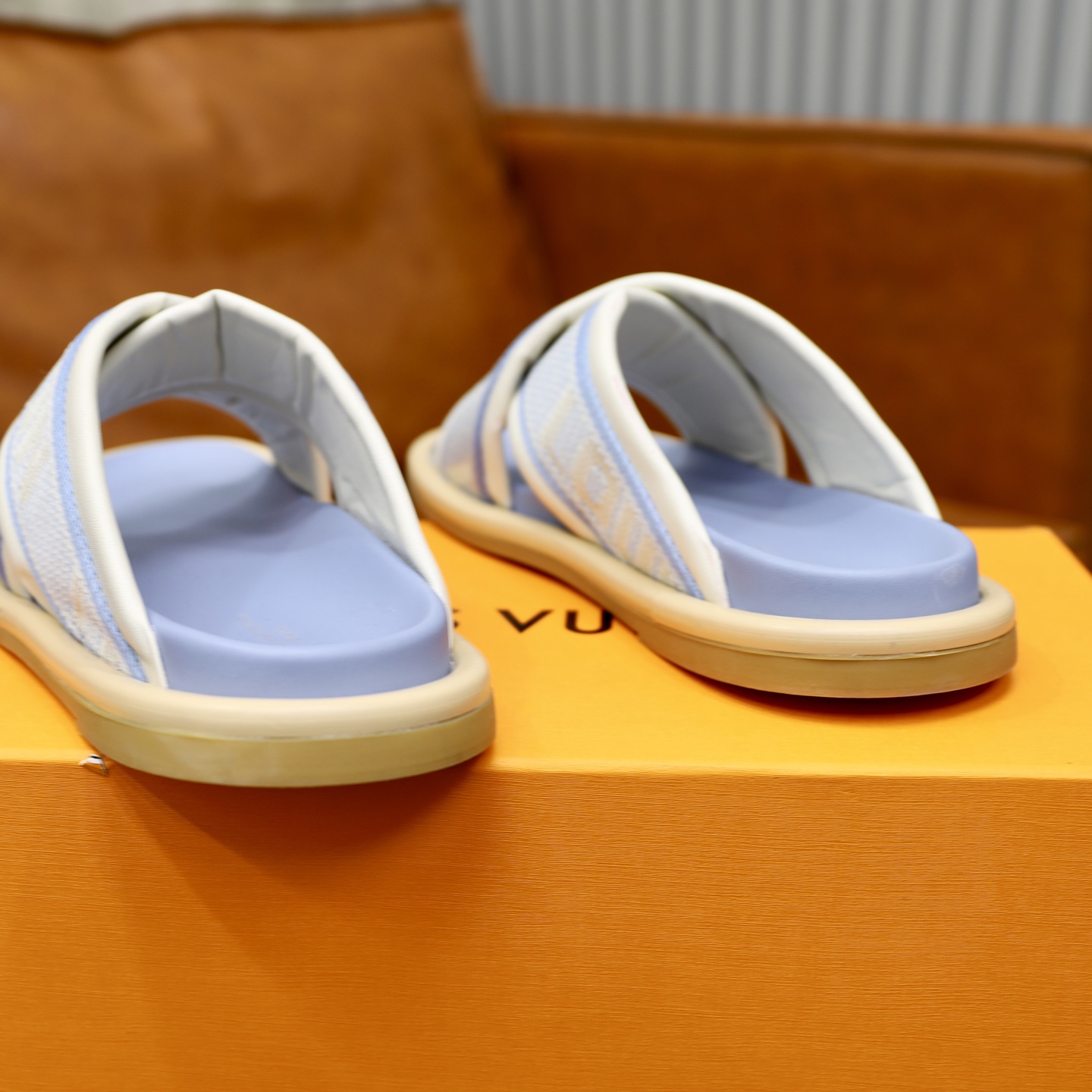 Louis Vuitton Embossed Couple Slides Denim and Woven Upper Sandals 6 i1740240644961 8334 0 4