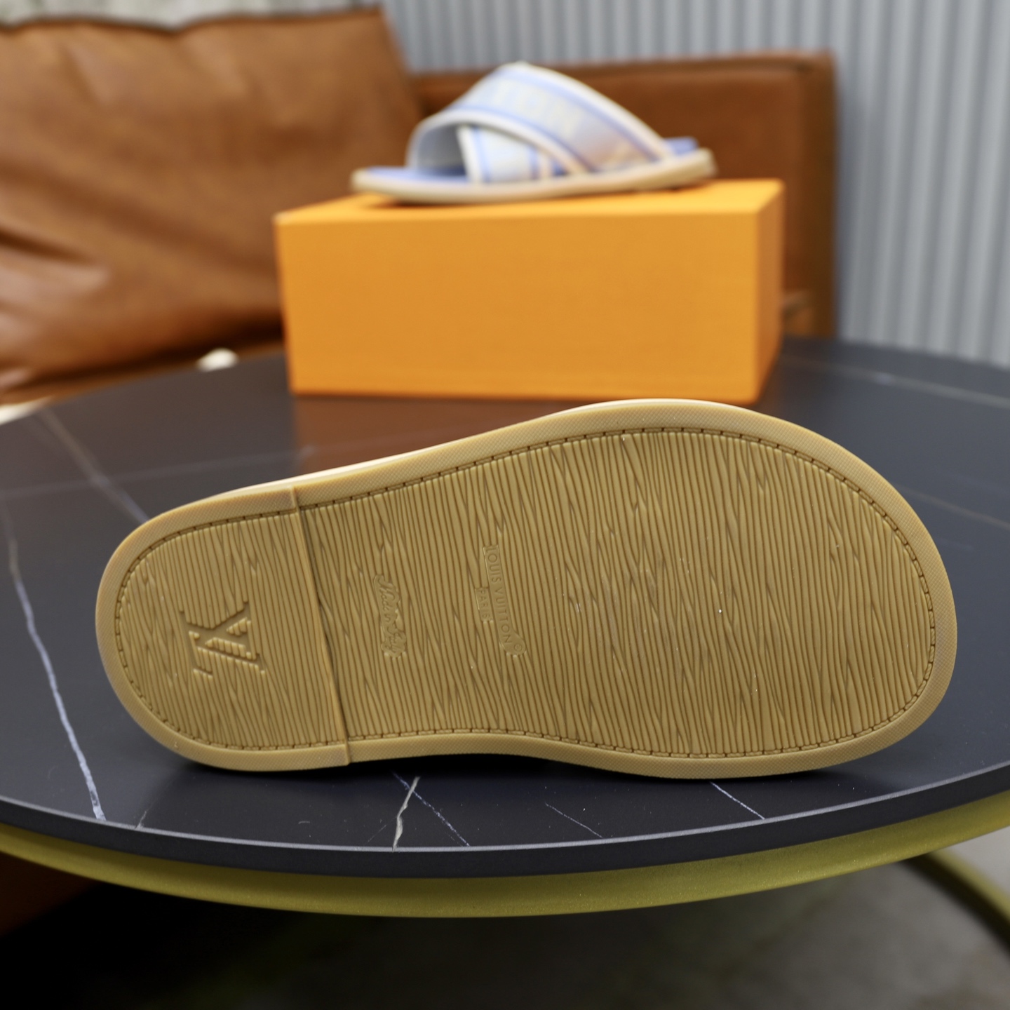 Louis Vuitton Embossed Couple Slides Denim and Woven Upper Sandals 10 i1740240646420 1532 0 8