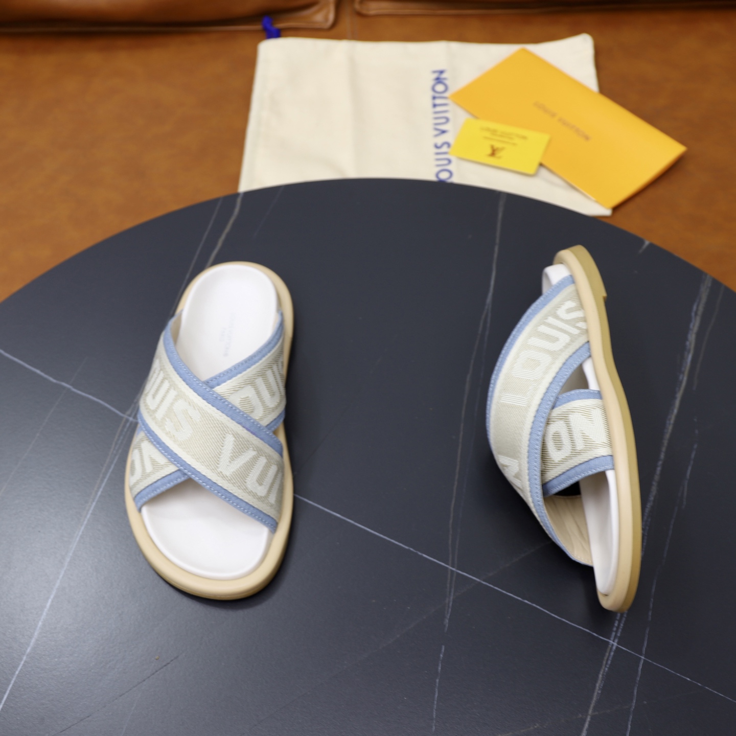 Louis Vuitton Embossed Slides, Designer Inspired, Couple Style Summer Sandals 8 i1740240659024 324 0 6