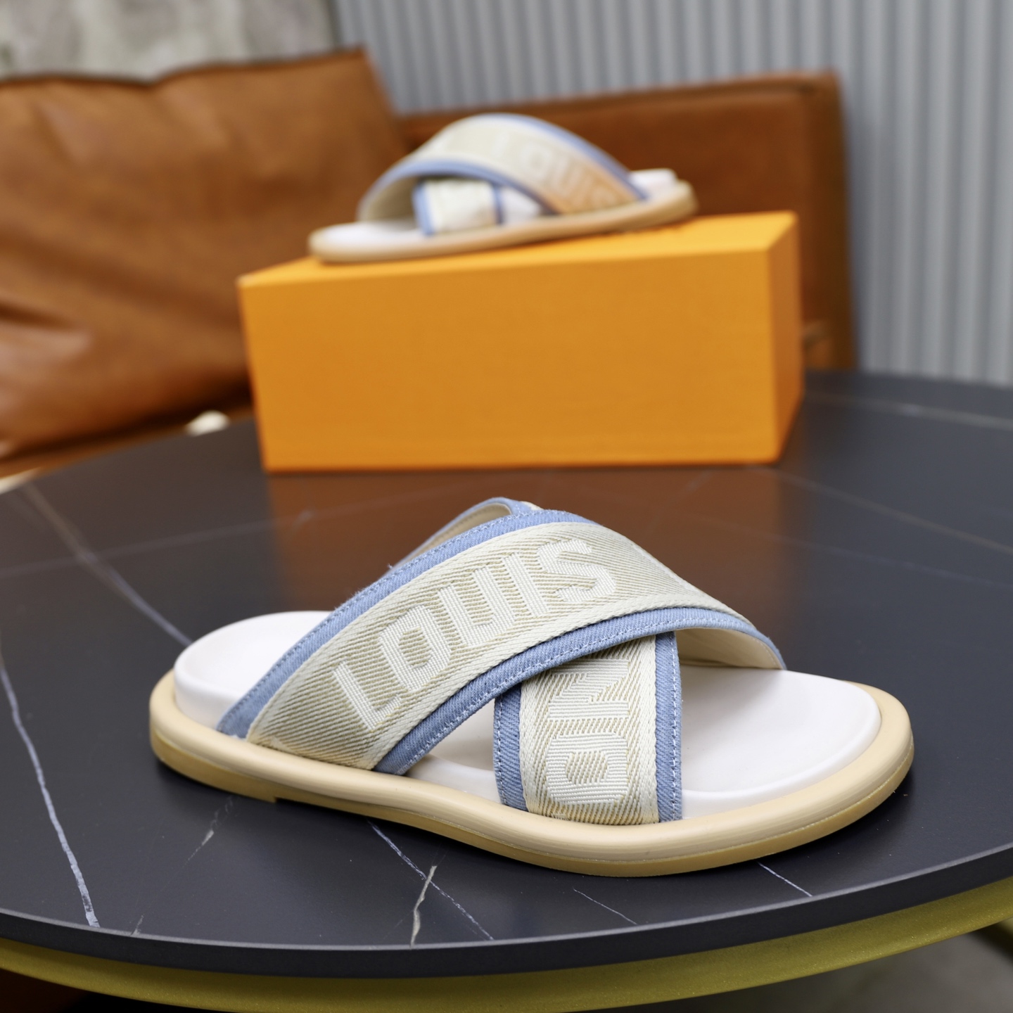 Louis Vuitton Embossed Slides, Designer Inspired, Couple Style Summer Sandals 9 i1740240659096 9721 0 7