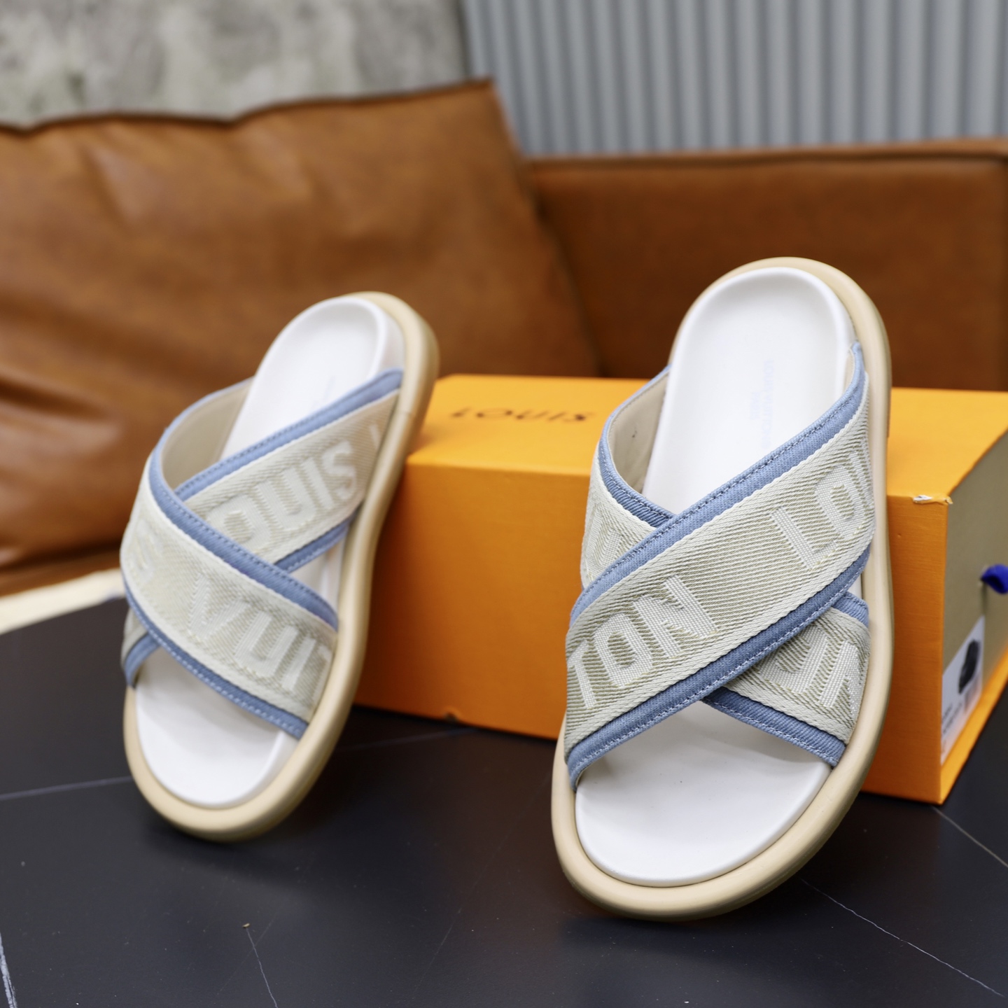 Louis Vuitton Embossed Slides, Designer Inspired, Couple Style Summer Sandals 7 i1740240660526 2470 0 5