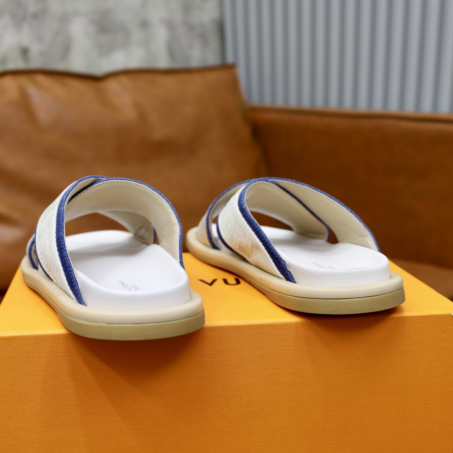 Louis Vuitton Denim-Trimmed Sandals for Women and Men, Designer Inspired 6 i1740240729004 2557 0 4