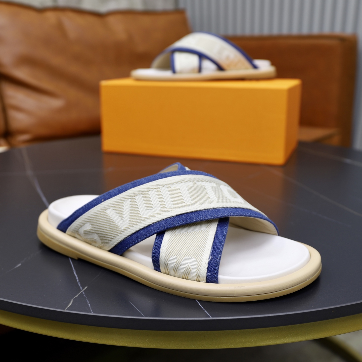 Louis Vuitton Denim-Trimmed Sandals for Women and Men, Designer Inspired 9 i1740240729014 3050 0 7