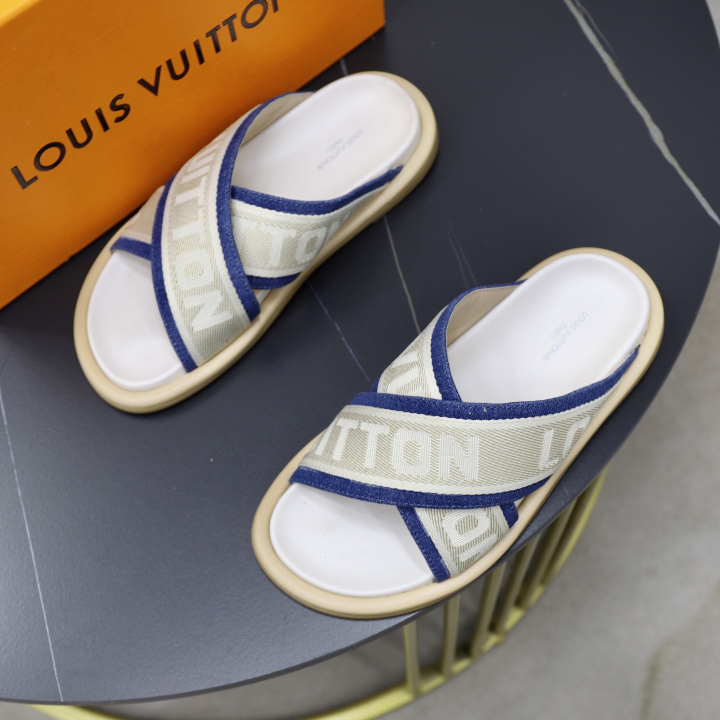 Louis Vuitton Denim-Trimmed Sandals for Women and Men, Designer Inspired 3 i1740240729033 2539 0 1