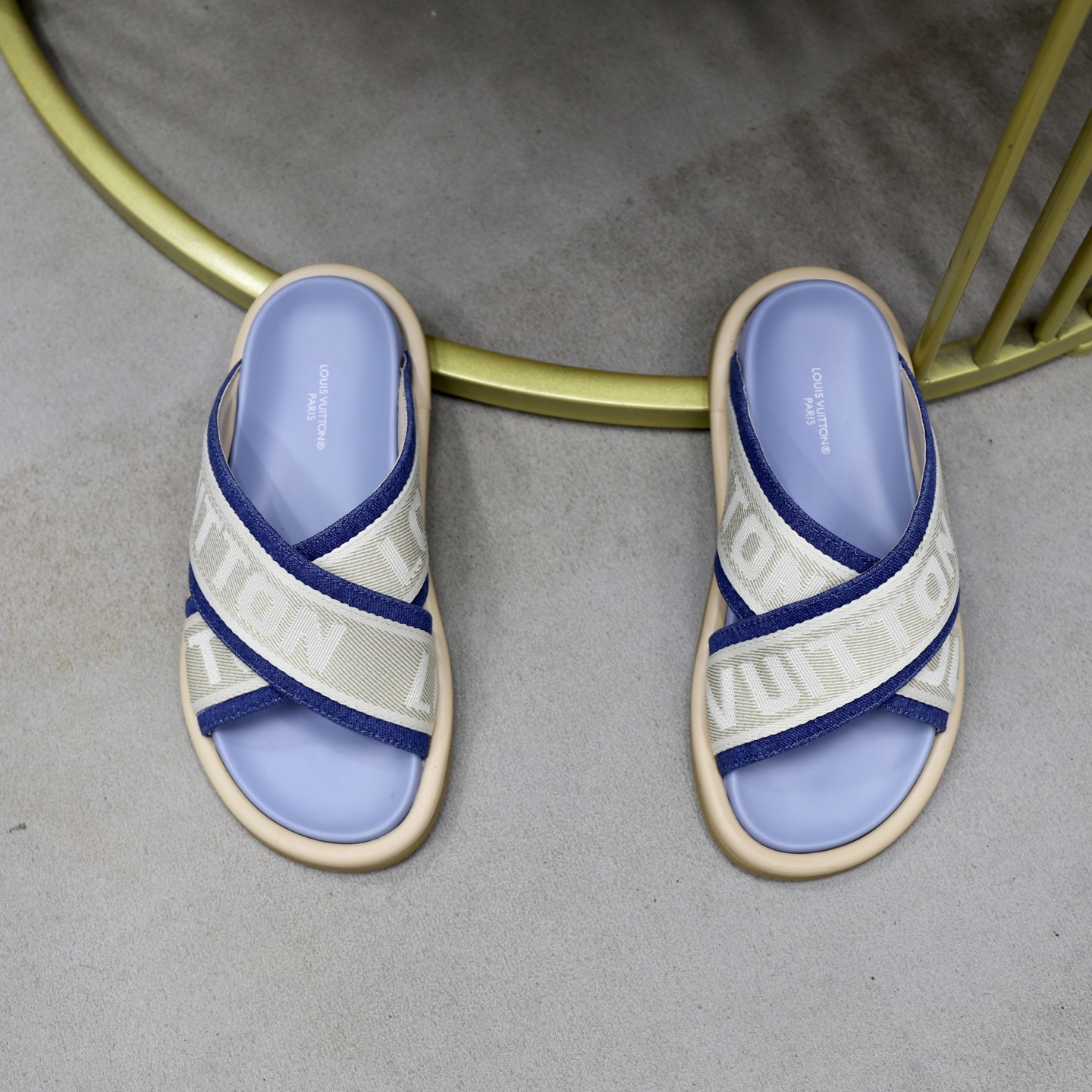 Louis Vuitton Women's Denim and Jacquard Flat Mule Sandals - Stylish Comfort 4 i1740240743082 2773 0 2