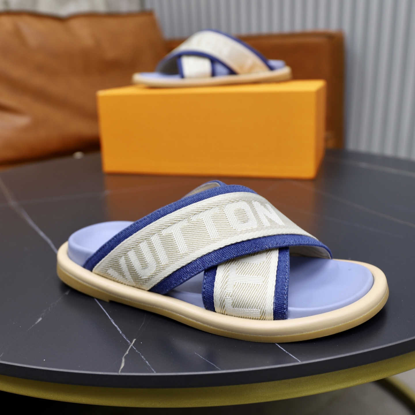 Louis Vuitton Women's Denim and Jacquard Flat Mule Sandals - Stylish Comfort 9 i1740240746215 6564 0 7