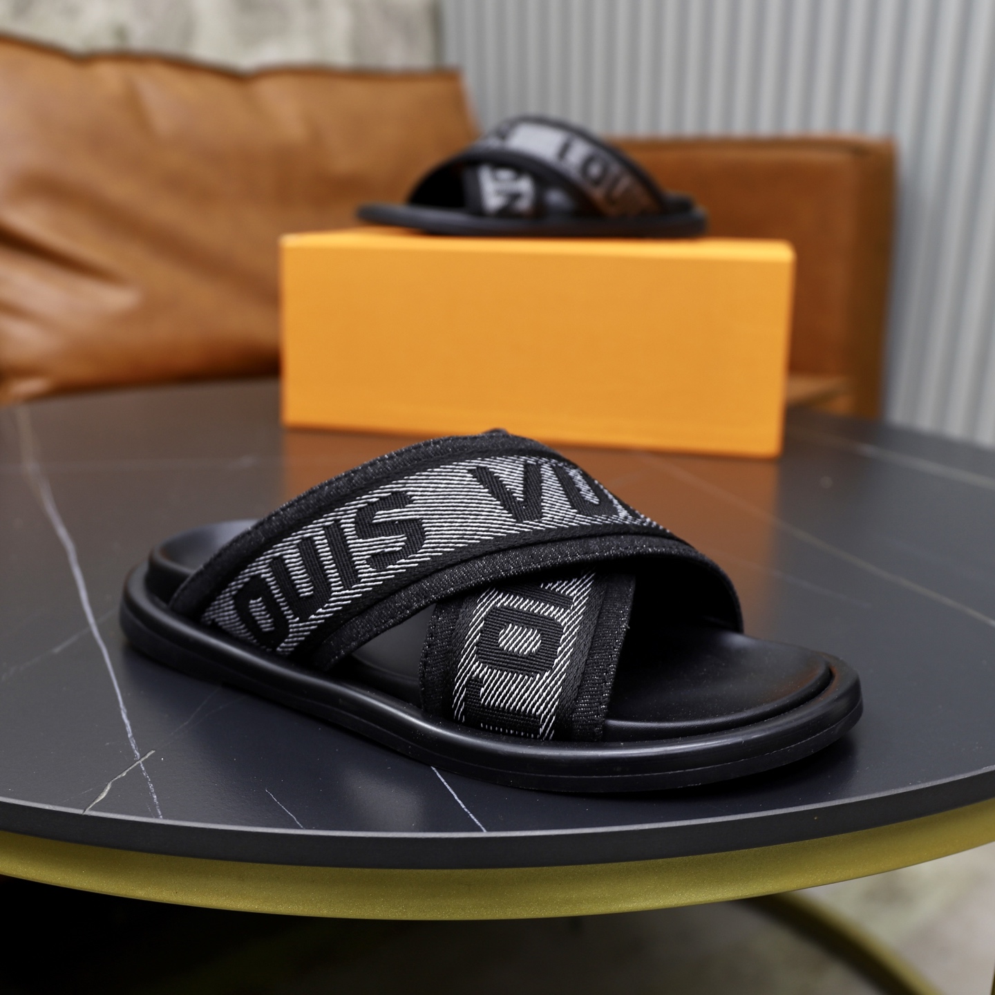 Louis Vuitton Women's Trendy Crisscross Band Flat Sandals Slides Slippers 9 i1740240760180 9348 0 7