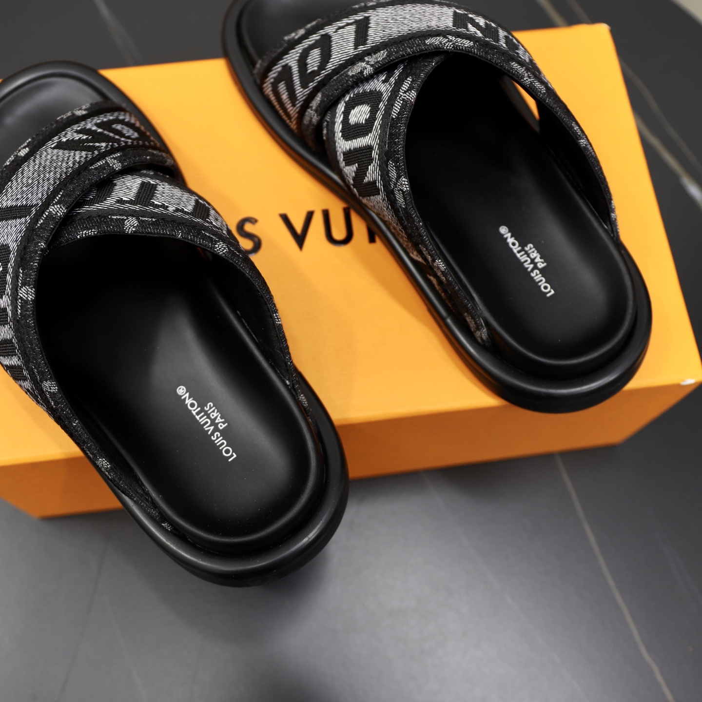 Louis Vuitton Embossed Denim Crossover Sandals, Stylish and Comfortable 6 i1740240810397 952 0 4