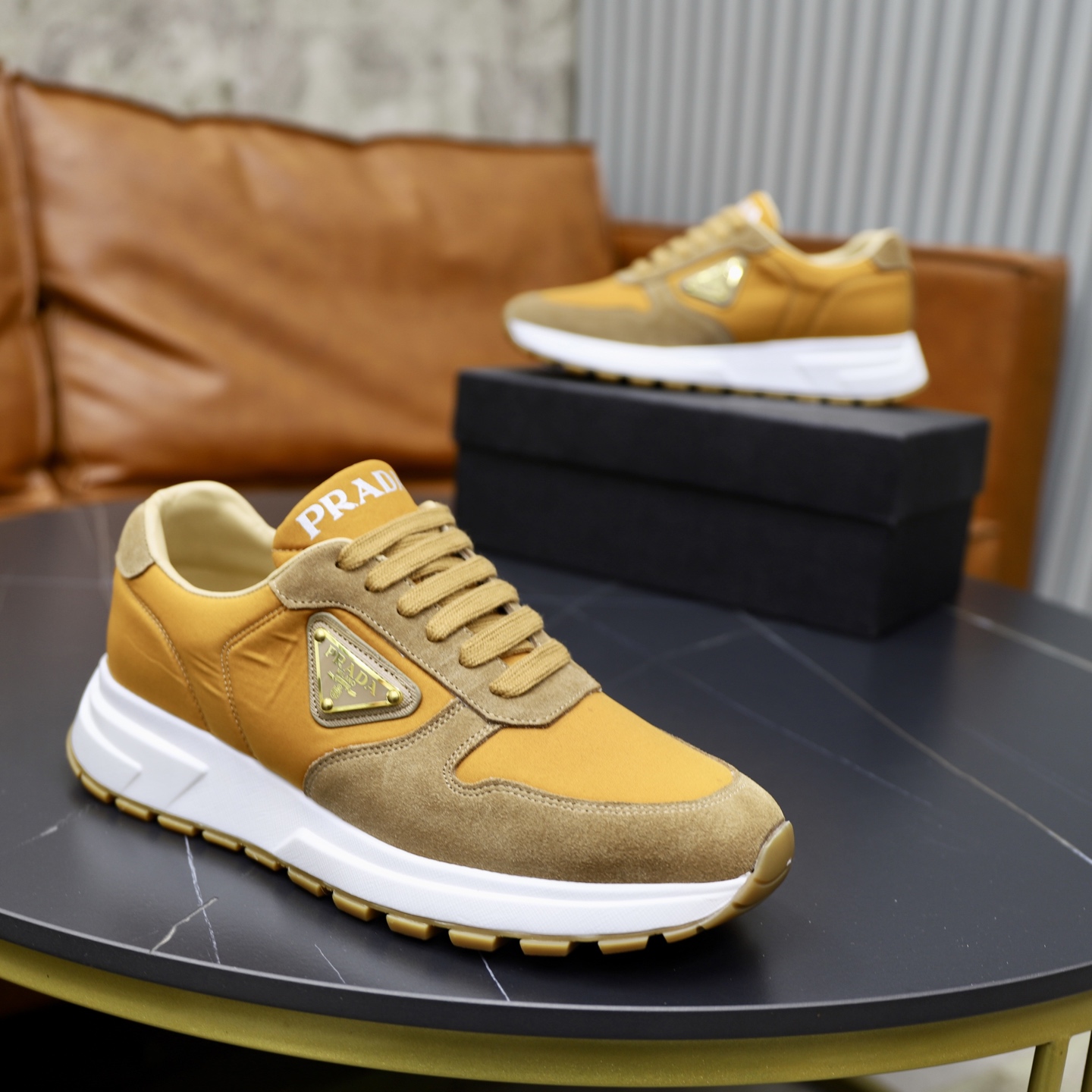 Prada Men's Fashion Sneakers in Brown Leather – Sizes 38-44 Available 9 i1741536945245 3341 0 7