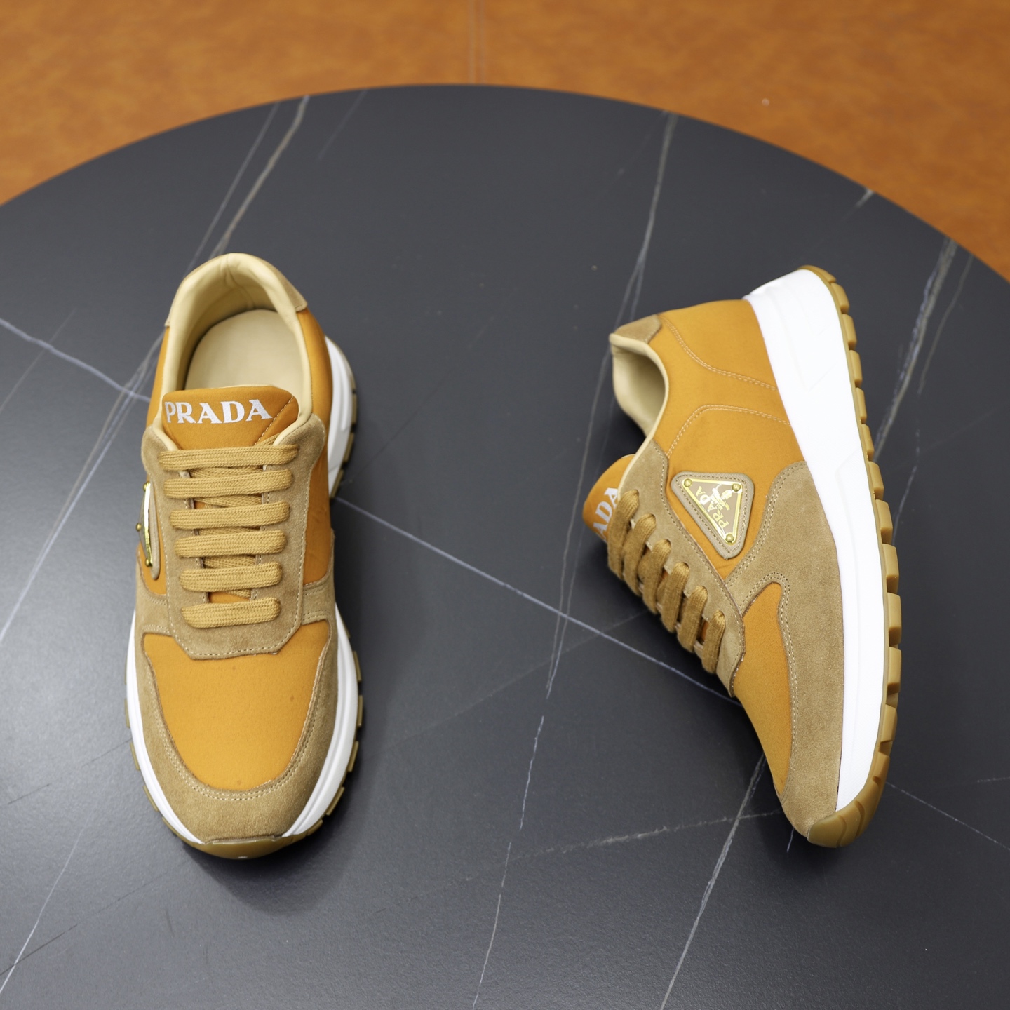 Prada Men's Fashion Sneakers in Brown Leather – Sizes 38-44 Available 8 i1741536946470 5091 0 6