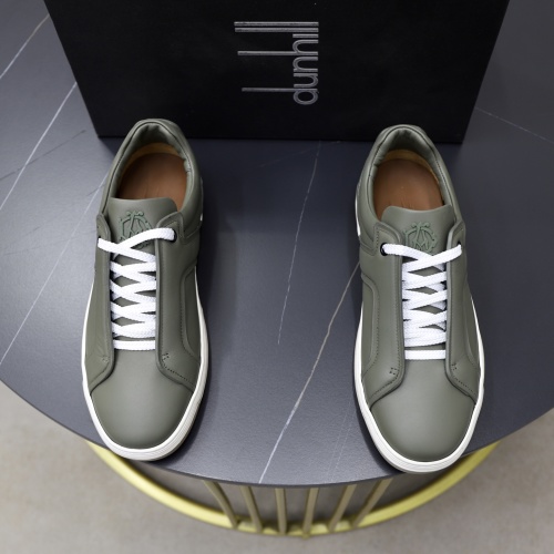 Dunhill Men's Olive Green Leather Lace-Up Sneakers, Lightweight & Comfortable 20 Dunhill Men's Olive Green Leather Lace-Up Sneakers, Lightweight & Comfortable