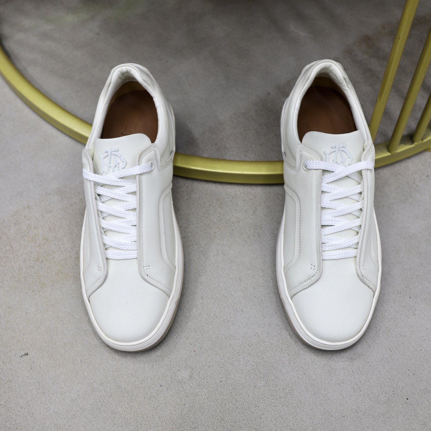 Dunhill Men's White Leather Lace-Up Sneakers - Lightweight & Comfortable 4 i1741710592743 2085 0 2