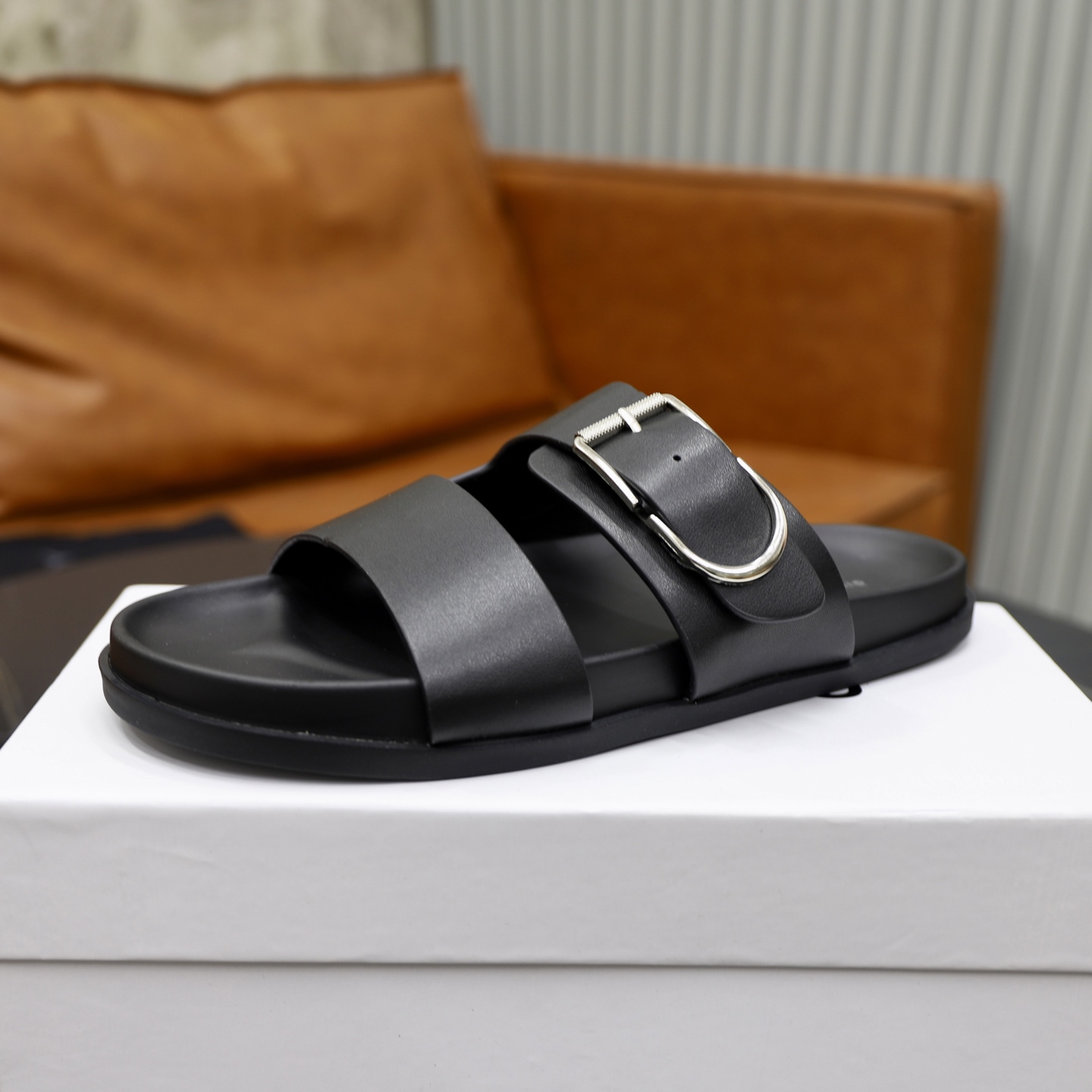 Givenchy Men's Black Leather Buckle Slide Sandals | Comfortable & Stylish 5 i1743523981852 988 0 3
