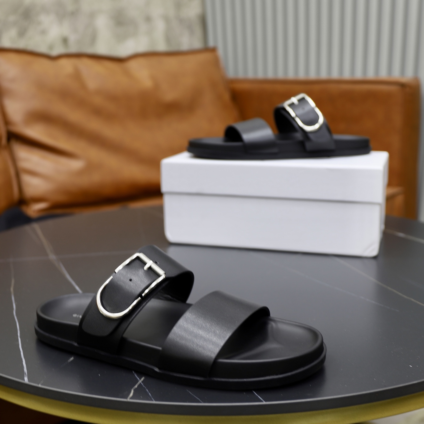 Givenchy Men's Black Leather Buckle Slide Sandals - Comfortable & Stylish 9 i1743524027279 2099 0 7