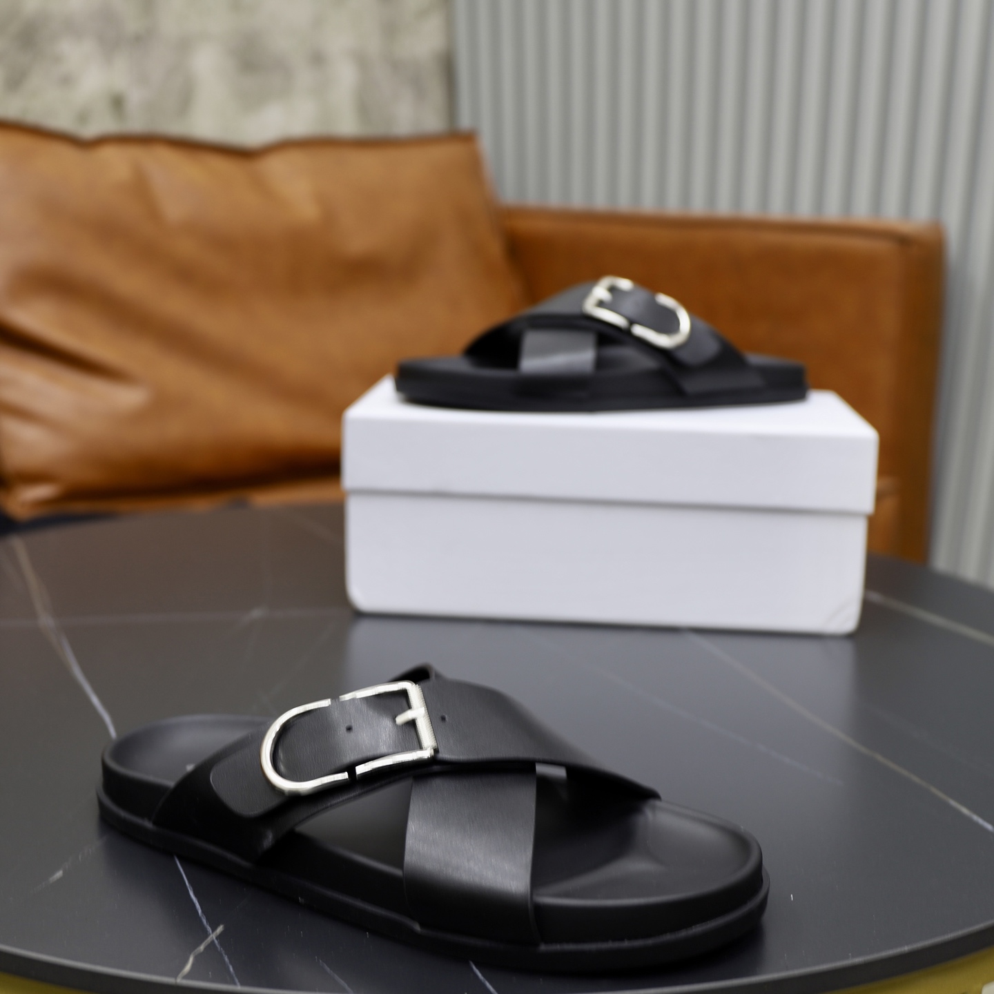 Givenchy Men's Black Leather Cross Strap Sandals | Comfortable & Stylish 9 i1743524069683 1089 0 7