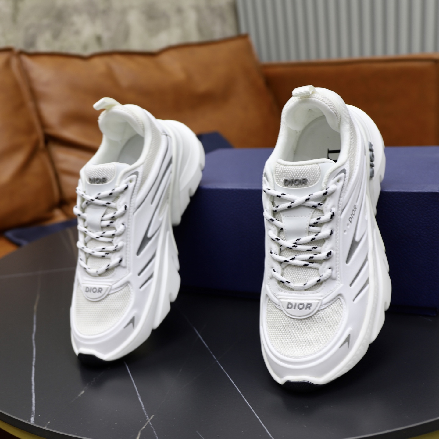 Dior B44 Blade White Leather Chunky Sneakers, Luxurious and Fashionable 7 i1743610527429 5227 0 5