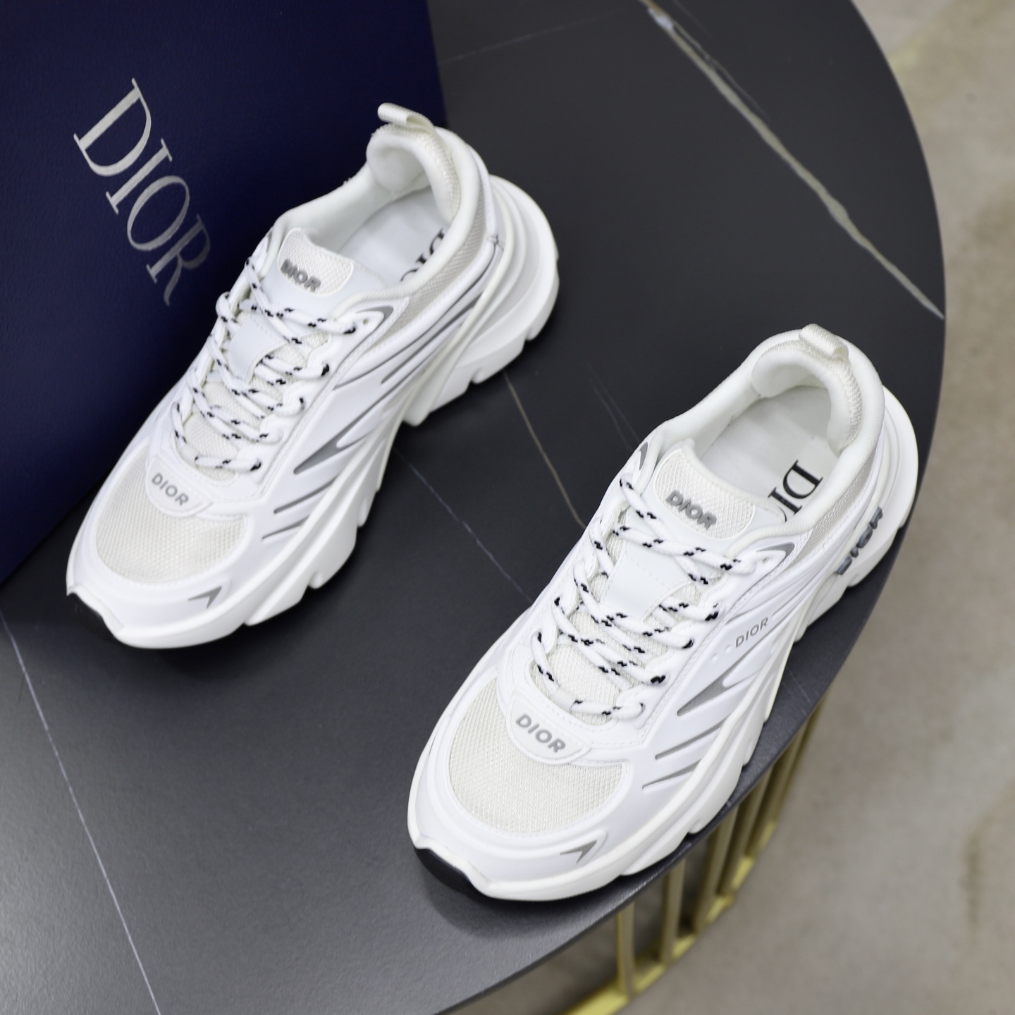 Dior B44 Blade White Leather Chunky Sneakers, Luxurious and Fashionable 3 i1743610527529 8076 0 1