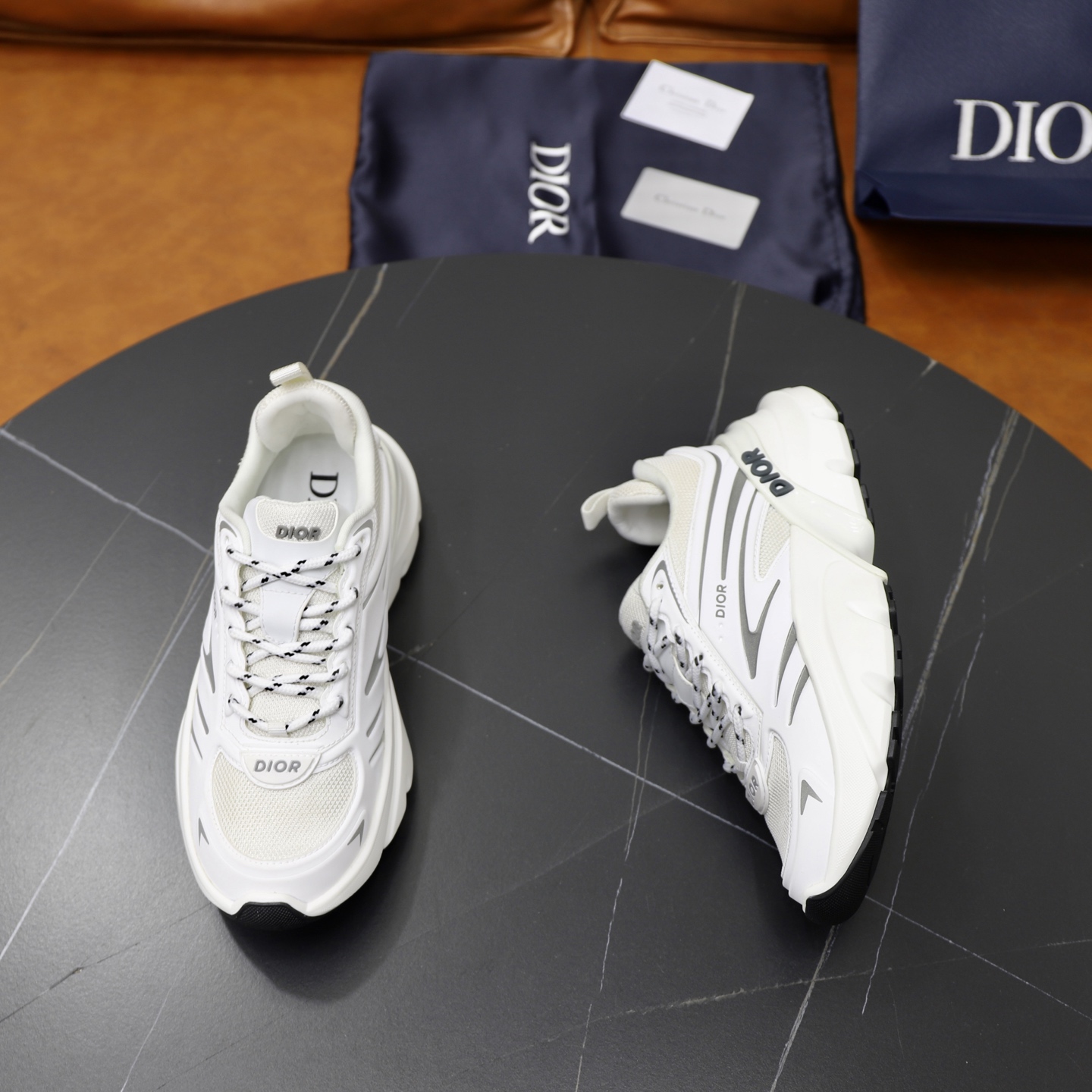 Dior B44 Blade White Leather Chunky Sneakers, Luxurious and Fashionable 8 i1743610528359 2286 0 6