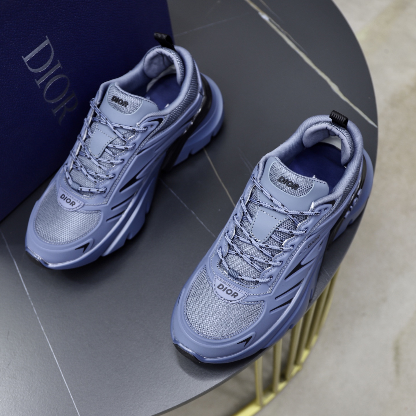 Dior B44 Blade Series Chunky Sneakers - Blue Gradient, Leather & Mesh 3 i1743610625607 5370 0 1
