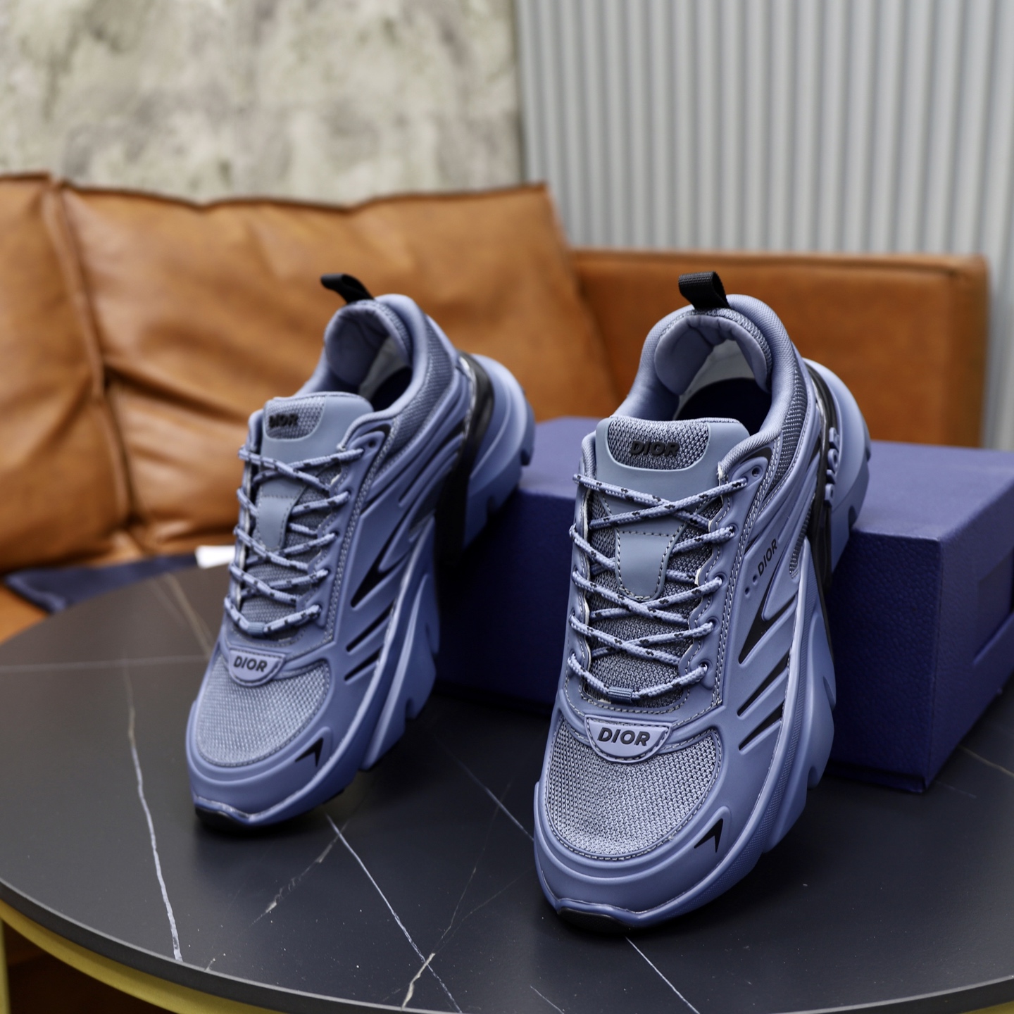 Dior B44 Blade Series Chunky Sneakers - Blue Gradient, Leather & Mesh 7 i1743610625612 1178 0 5