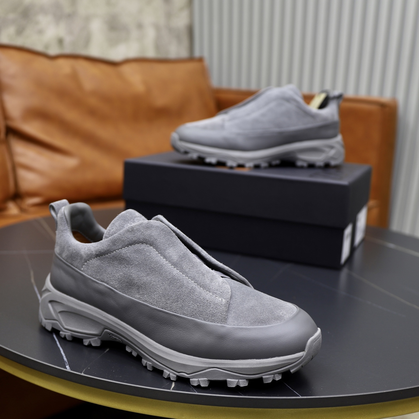 Zegna Triple Stitch Monte Luxury Sneakers - Hand-Stitched Leather, Gray 9 i1743869066147 3371 0 7