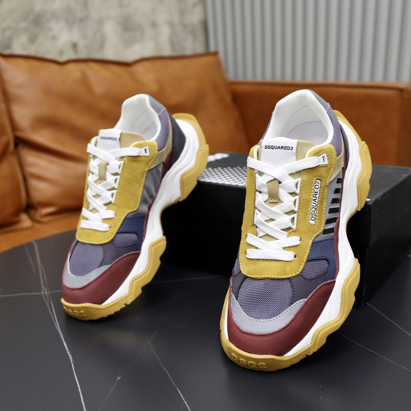 Dsquared2 Men's Chunky Sole Sneakers - Premium Leather, Stylish, and Comfortable 7 i1743955651079 852 0 5