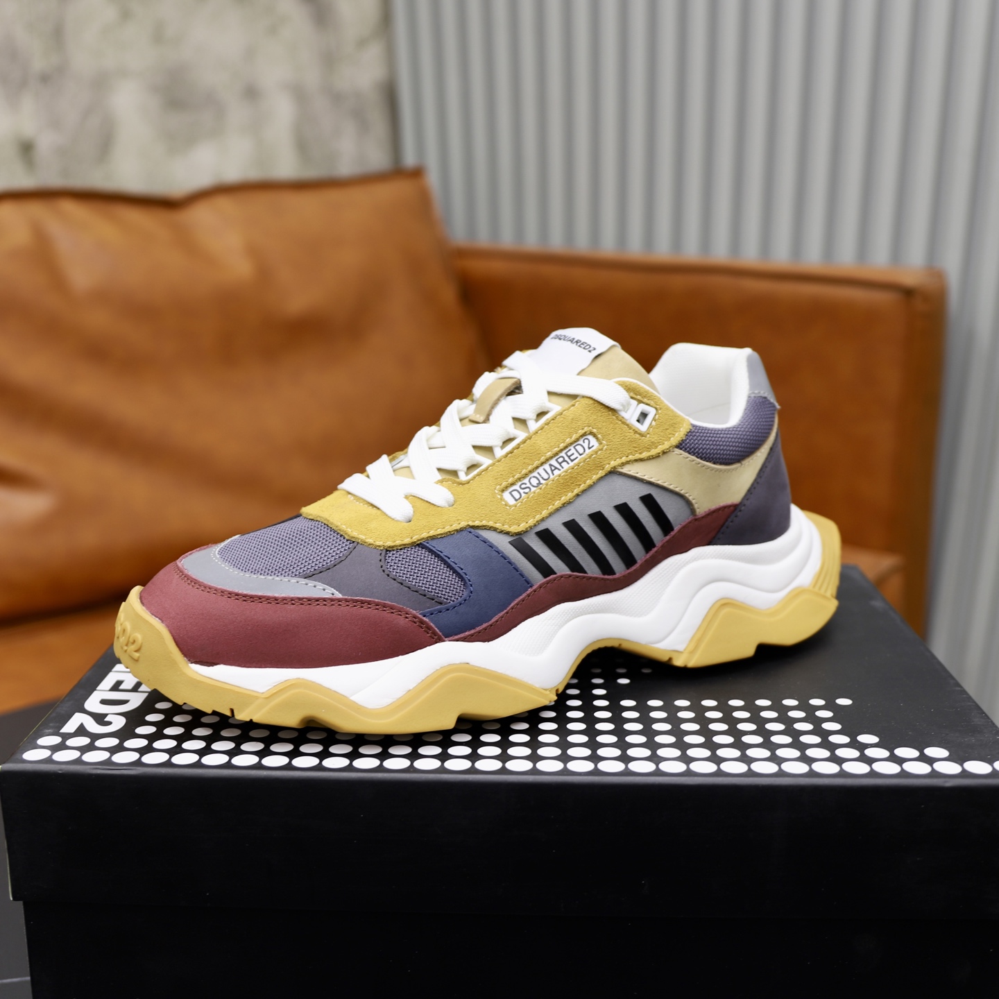 Dsquared2 Men's Chunky Sole Sneakers - Premium Leather, Stylish, and Comfortable 5 i1743955653126 7019 0 3