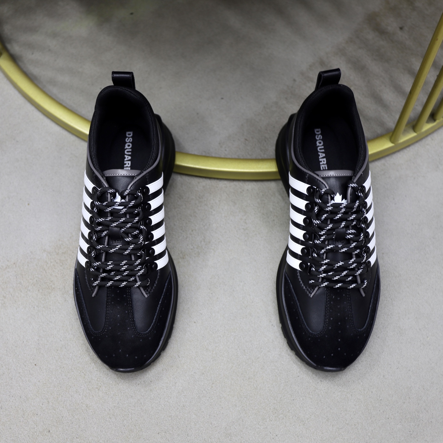 Dsquared2 Men's Black Leather & Fabric Fashion Sneakers - Size 39-45 4 i1743955822804 878 0 2