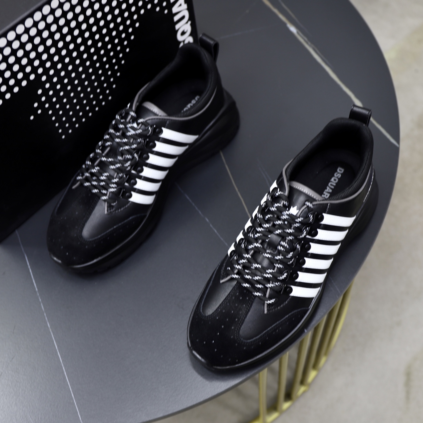 Dsquared2 Men's Black Leather & Fabric Fashion Sneakers - Size 39-45 3 i1743955822837 3233 0 1