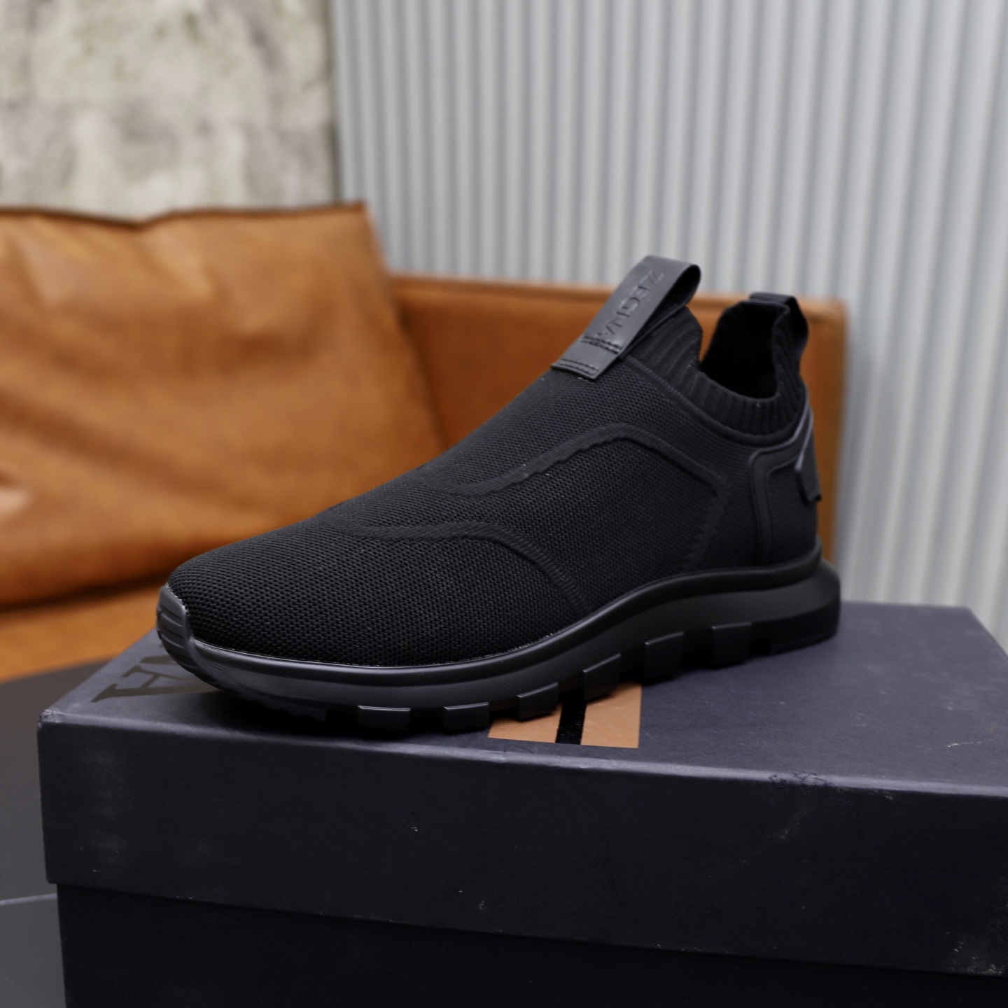 Zegna Men's Black Wool Knit Slip-On Sneakers Size 38-44 5 i1744214600658 4259 0 3